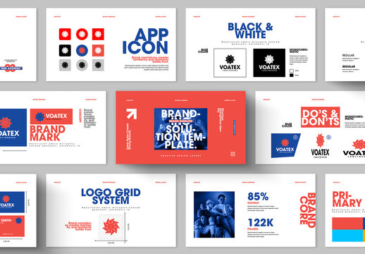Brand Solution Guideline Presentation Template for Corporate Identity and Logo System