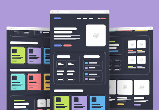 Modern Website Wireframe to Landing Page UI UX Design Layout
