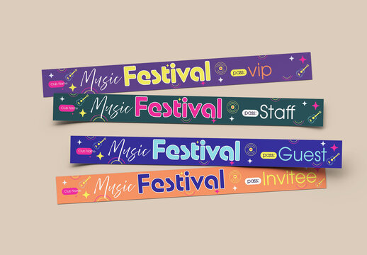 Wristband Ticket Template for Events