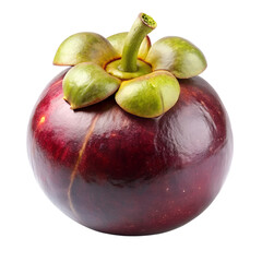 Mangosteen fruit isolated on transparent background PNG