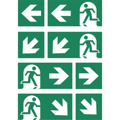 Emergency Exit Sign Set &ndash; LED Safety Signs for Compliance & Workplace Security