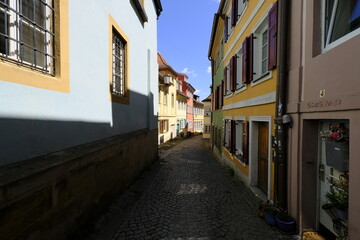 Obraz premium Historische Altstadt in der UNESCO-Weltkulturerbestadt Bamberg, Oberfranken, Franken, Bayern, Deutschland