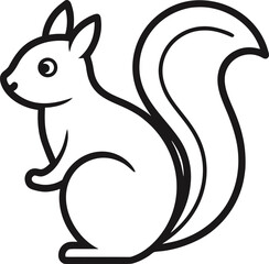 stand ready squirrel icon logo design inspiration