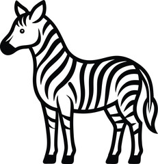 Fototapeta premium Zebra logo vector icon silhouette illustration.