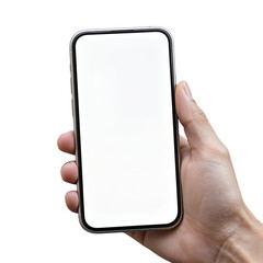 Hand Holding Modern Smartphone With Blank Screen