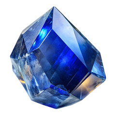 Large blue diamond isolated on transparent background