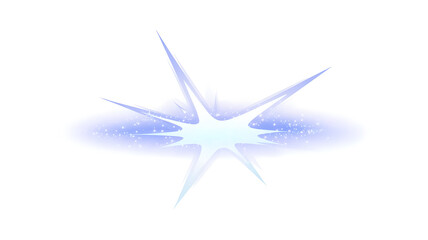Obraz premium A bright star, against a white background. Ray radiance flare glow light effect sparkle illumination overlay, 