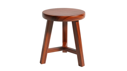 Wooden stool PNG isolated on transparent background, round seat furniture for home decor and seating solutions
