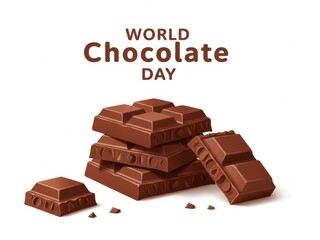 Celebrate world chocolate day with a delicious stack of milk chocolate bars