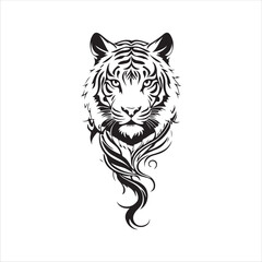 tiger head vector © md