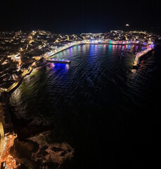 night view of the St ives in Cornwall 