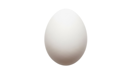 Realistic egg PNG isolated on transparent background, oval shape food ingredient for cooking and Easter holiday design