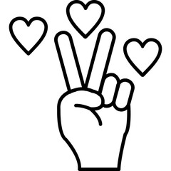 Obraz premium Victory Sign Icon