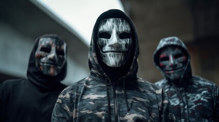 Masked people group