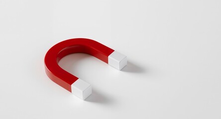 Crimson Arc with White Caps A Study in Form and Contrast on a Neutral Background.