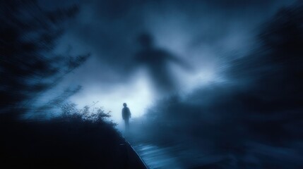 Mysterious forest figures