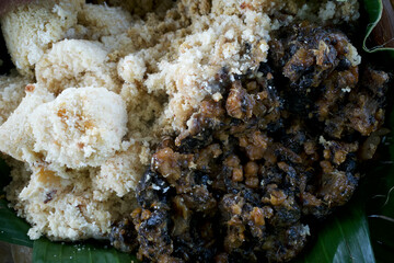 Gatot and Thiwul traditional food from Gunung Kidul, Yogyakarta