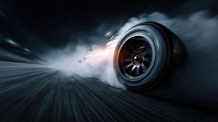 Racing car track night