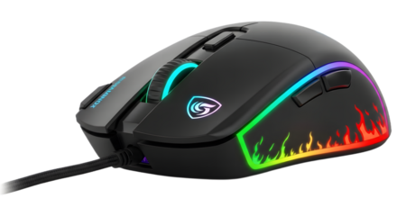 High-Performance Gaming Mouse with Customizable RGB Lighting for Enhanced Gameplay