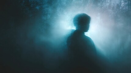 Mysterious silhouette figure