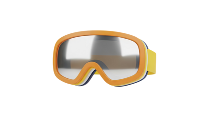 3D Ski Goggles on transparent background