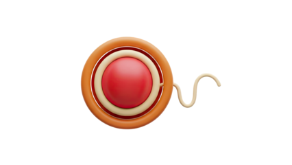3D Stylized Sperm and Egg Icon on transparent background