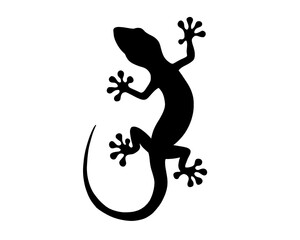 Obraz premium lizard silhouette, icon isolated on white background, vector illustration 4 