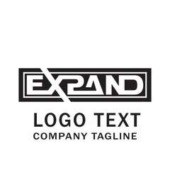 Obraz premium expand or expand lettet logo design 