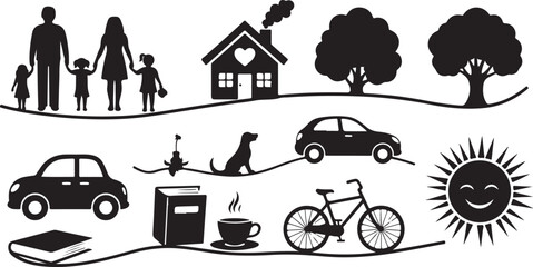 Family enjoying a sunny day together