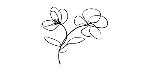 A simple black and white line drawing of a dandelion on a dark background