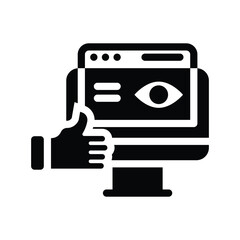 Fototapeta premium impression rate glyph icon illustration vector graphic.eps