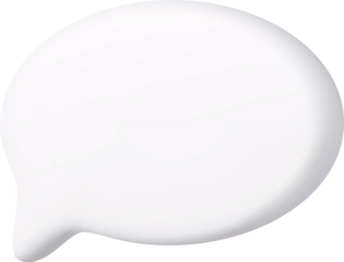 3d Blank speech bubble pin