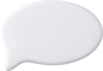 3d Blank speech bubble pin