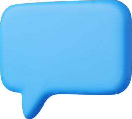 3d Blank speech bubble pin