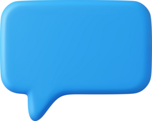 3d Blank speech bubble pin