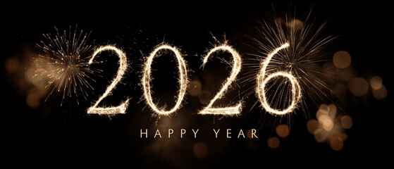 happy new year 2026, sparkling 2026 fireworks, golden new year celebration

