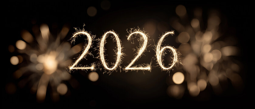 happy new year 2026, sparkling 2026 fireworks, golden new year celebration
