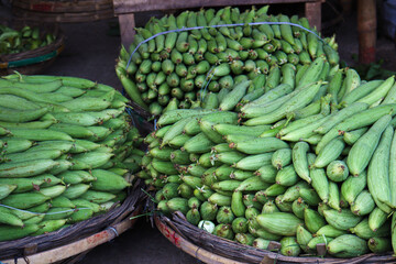 Fototapeta premium Zucchini Closeup on shop for sell