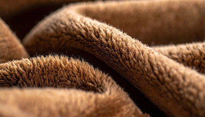 Close-up shot revealing the soft texture of plush pillow fabric home textiles cozy environment detailed view