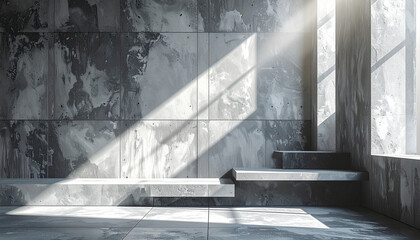 A concrete wall with a shadow on it and a shadow on the wall 7871
