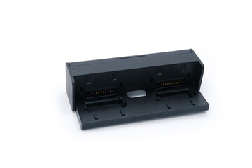 Drone Battery Charging Hub for Four Batteries on White Background