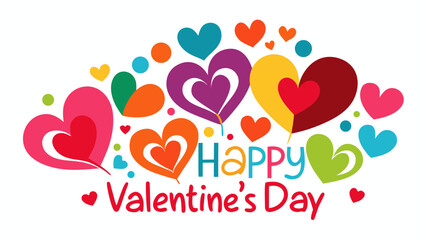 Celebrate valentine's day with colorful hearts