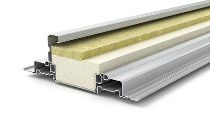 Automated Assembly of an Insulated Panel Structure Revealed in a 3D Render View