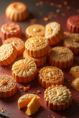 Beautiful mooncake arrangement for Mid-Autumn Festival 2025