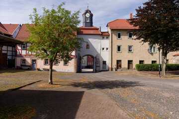 Schlo&szlig; der Stadt Kaltennordheim, Biosph&auml;renreservat Rh&ouml;n, Landkreis Schmalkalden-Meiningen in Th&uuml;ringen, Deutschland