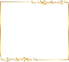frame with leaves gold border Golden Border Warm Color Frame