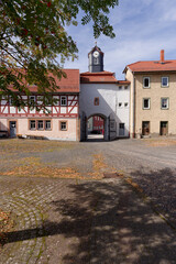 Schlo&szlig; der Stadt Kaltennordheim, Biosph&auml;renreservat Rh&ouml;n, Landkreis Schmalkalden-Meiningen in Th&uuml;ringen, Deutschland