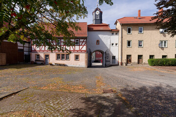 Schlo&szlig; der Stadt Kaltennordheim, Biosph&auml;renreservat Rh&ouml;n, Landkreis Schmalkalden-Meiningen in Th&uuml;ringen, Deutschland