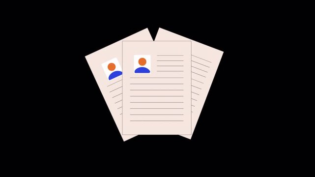 Resume Concept Animation Video - Transparent