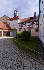 Schlo&szlig; der Stadt Kaltennordheim, Biosph&auml;renreservat Rh&ouml;n, Landkreis Schmalkalden-Meiningen in Th&uuml;ringen, Deutschland